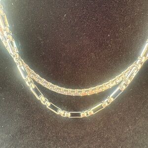 Two New Elegant Gold Stainless Steel Chain Necklaces